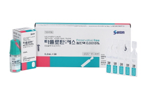 ▲  한국산텐제약은 개방각 녹내장ㆍ고안압증 치료제인 타플로탄(성분명: 타플루프로스트)을 프로스타글란딘 제제(Prostaglandin analog, 이하 PGA)과 비교한 LOTUS 연구에서 장기 안압 하강 및 녹내장 진행 억제 효과를 확인했다고 밝혔다. 