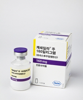 ▲ 한국로슈는 자사의 HER2 양성 유방암 치료제 캐싸일라(성분명: 트라스투주맙엠탄신)가 보건복지부 고시 및 심평원 공고에 따라 침습적 잔존 병변이 있는 HER2 양성 조기 유방암 치료로 7월 1일부터 건강보험 급여가 확대된다고 밝혔다.