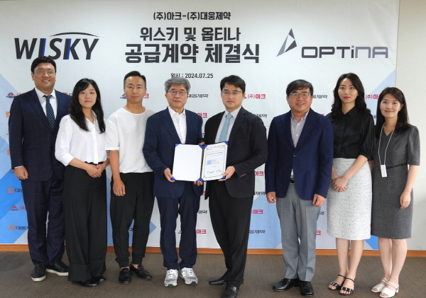 ▲ 대웅제약은 의료기기 전문 기업 아크와 AI 실명질환 진단 보조 솔루션 ‘위스키(WISKY)’ 및 안저카메라 ‘옵티나 제네시스(OPTiNA Genesis, 옵티나)’의 국내 유통 계약을 체결했다고 8일 밝혔다.