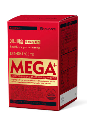 ▲ 대웅제약은 프리미엄 건강기능식품 브랜드 에너씨슬의 새로운 라인업으로, 혈행ㆍ중성지질, 혈압, 혈당, 콜레스테롤, 간, 건강에 도움을 주는 성분을 하나에 담은 ‘에너씨슬 플래티넘 메가’를 출시했다고 12일 밝혔다.