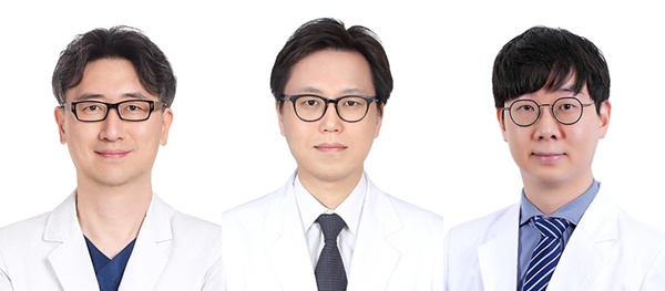 ▲ (왼쪽부터) 최혁순 교수, 전한조 교수, 김상현 교수.