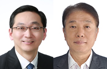 ▲ 임홍국 교수(왼쪽)와 김용진 교수.